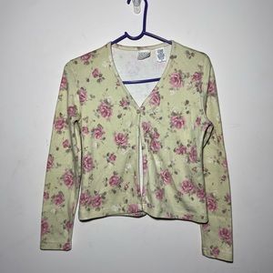 Moda Intl 90's Floral Cardigan